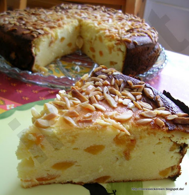 Irène`s Leckereien♥: Quark-Aprikosen-Kuchen ohne Boden