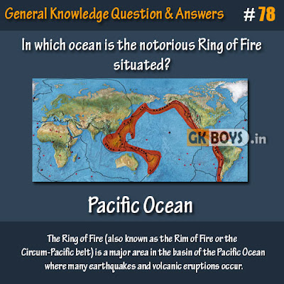 In which ocean is the notorious Ring of Fire situated?