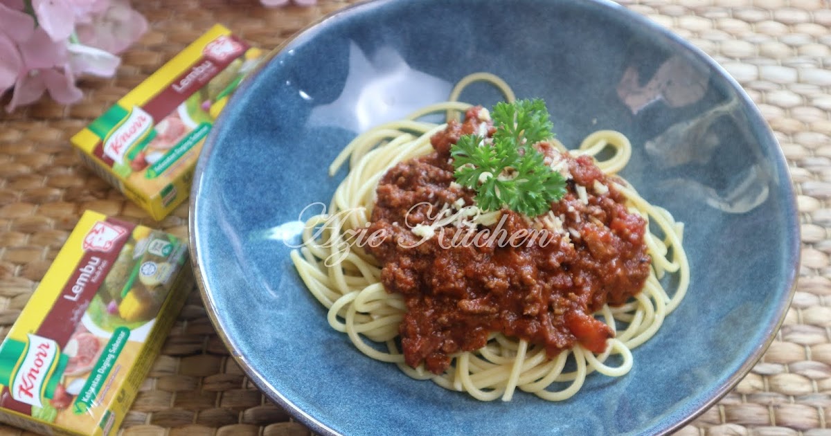 Spaghetti Alla Bolognese Yang Sangat Sedap Azie Kitchen