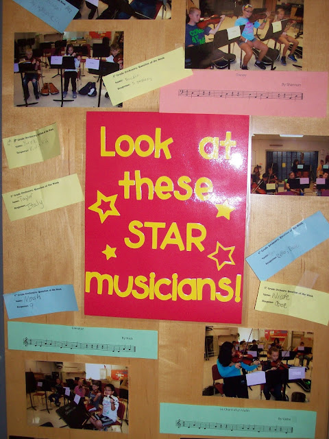 Star musicians bulletin board orchestra