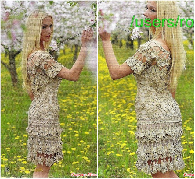 Ergahandmade Crochet Lace Dress + Diagrams