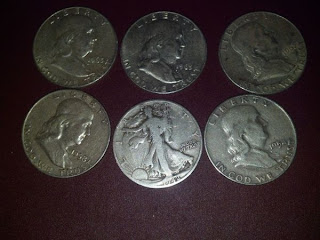 Franklin Walking Liberty Silver Half Dollar Coins