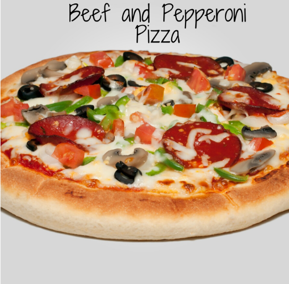 Beef and Pepperoni Pizza