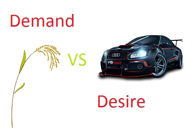difference between need and demand