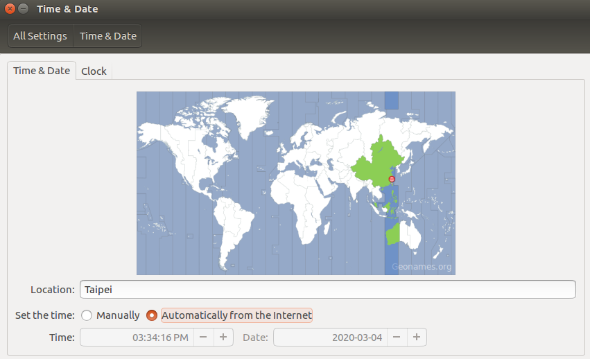 Ubuntu 16.04 NTP伺服器設置