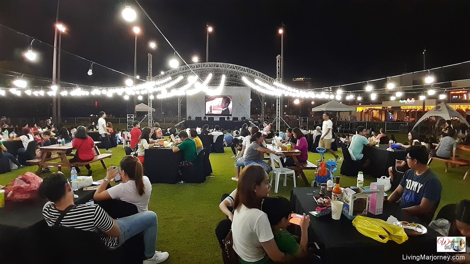 Woman In Digital Holiday Night Market at Circuit Makati