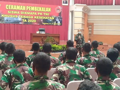 164 Siswa Dikma Pa PK TNI Khusus Tenaga Kesehatan Terima Pembekalan