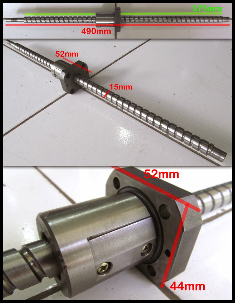 2nd MACHINE Ball screw, 375mm travel length
