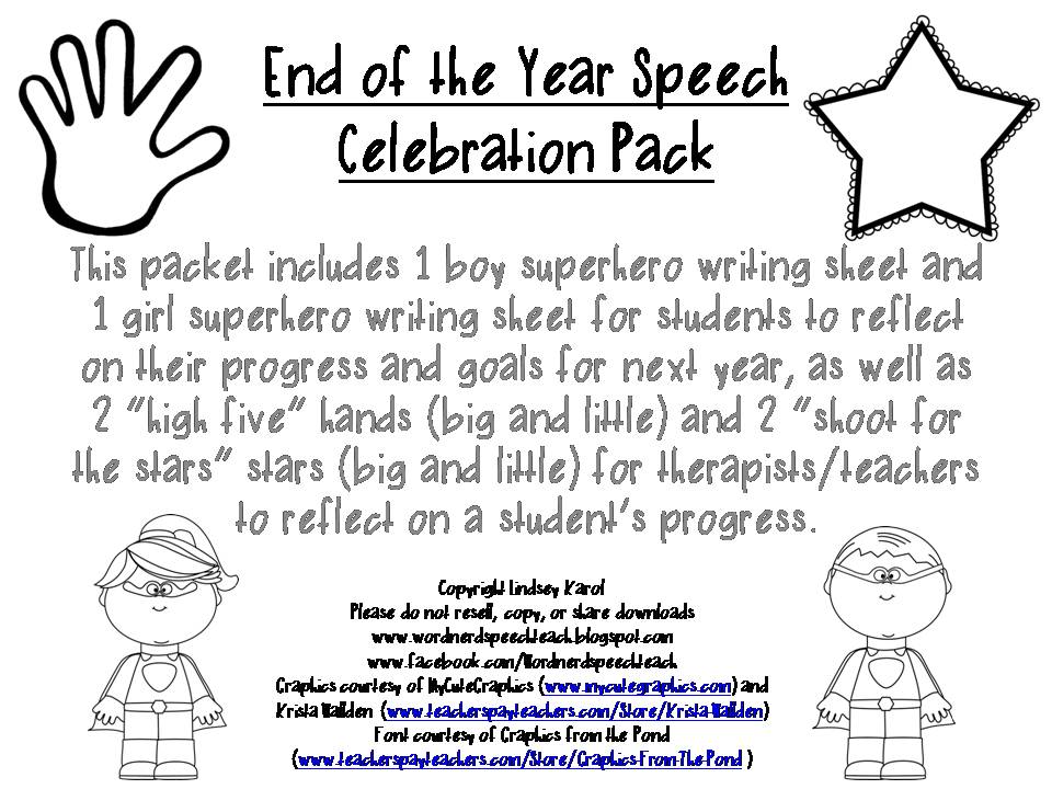 word-nerd-speech-teach-end-of-the-school-year-freebie
