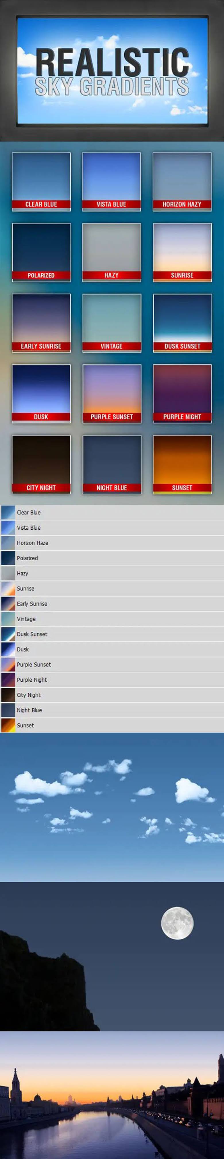 15 Realistic Sky Gradients for Photoshop 2 kkkdgkhg
