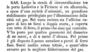 dal "Manuale del Forestiero in Milano", Pirola 1844
