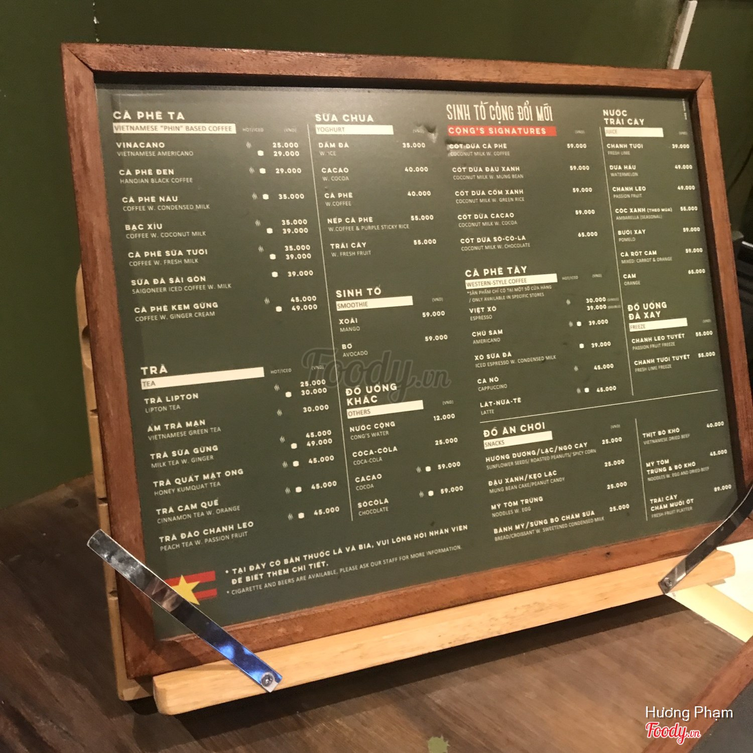 đồng phục cafe cộng menu