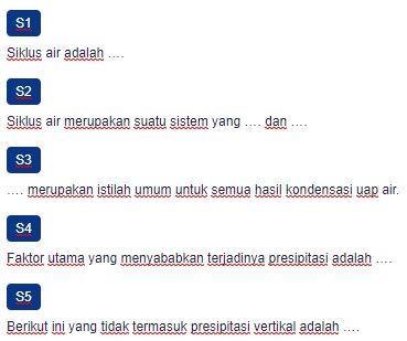 Contoh Soal Siklus Air