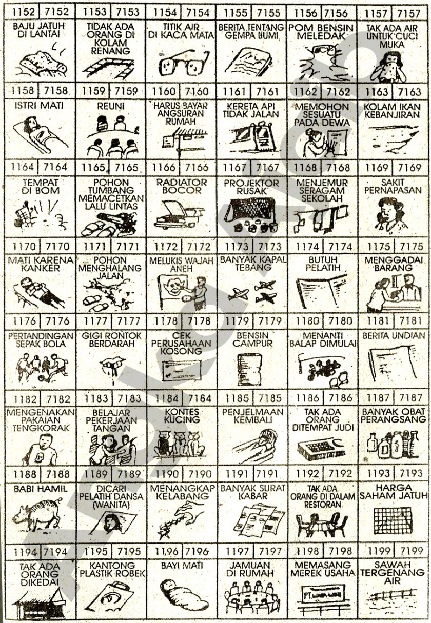 Buku Mimpi 4D Bergambar 1152-1199 Buku Mimpi 4D Bergambar 1152-1199