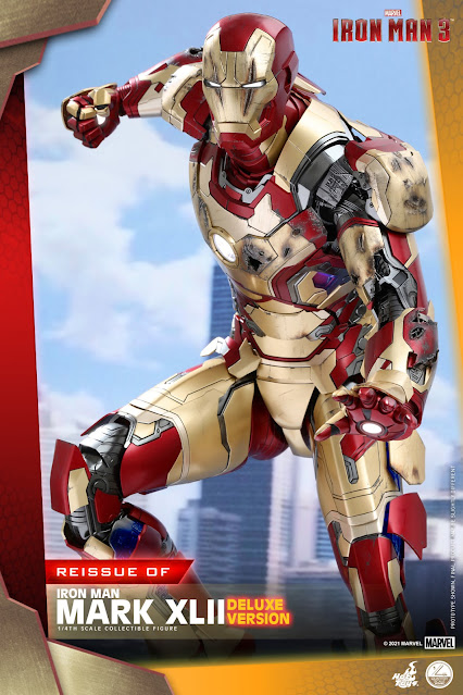 Hot-Toys-Iron Man-3-MCU-1/4-Iron-Man-Mark-42-XLII-Marvel-collectible-figure-Poster-reissue