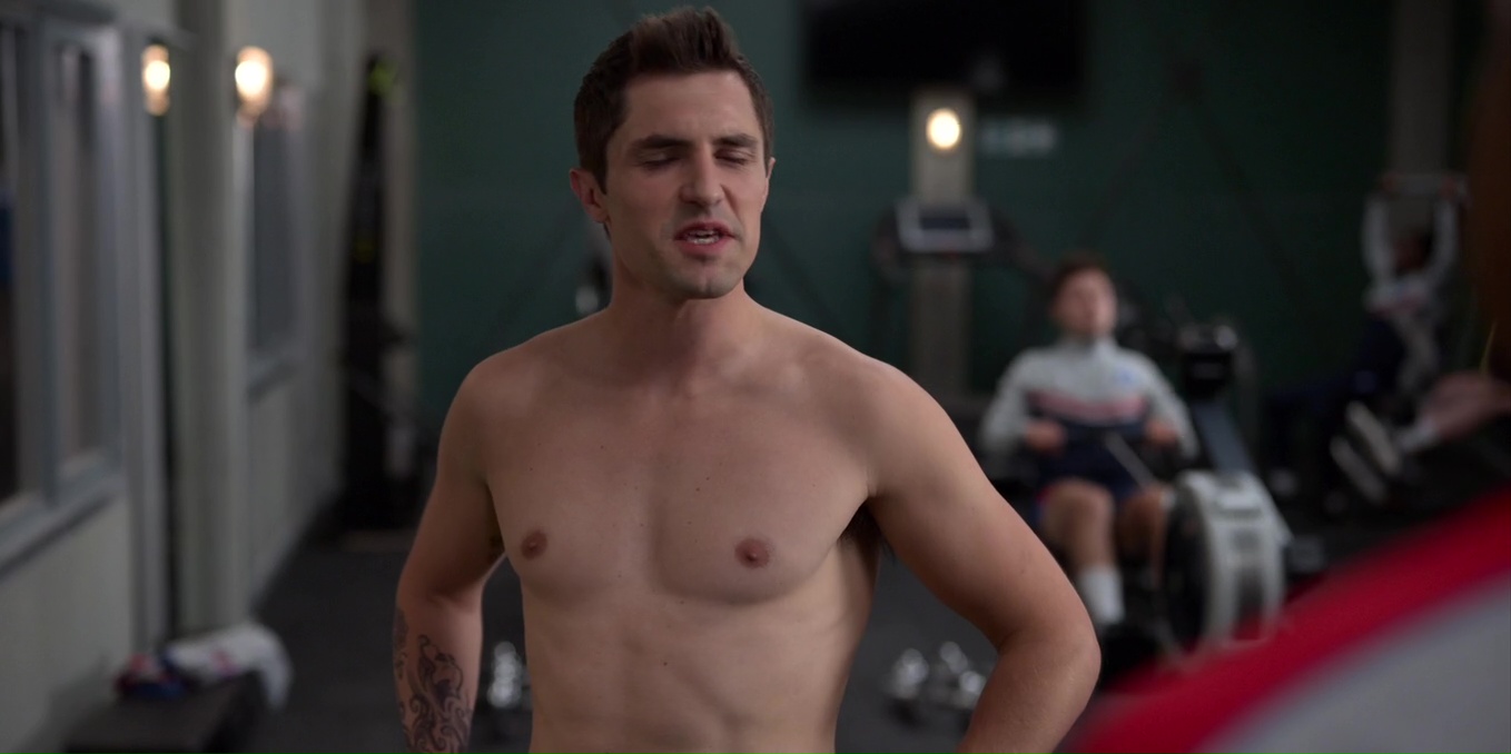 ausCAPS: Phil Dunster shirtless in Ted Lasso 1-03 "Trent Crimm: The Independent"
