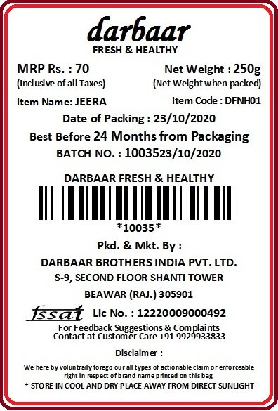 Food Packing Label Designs with Free Barcode Printing Software