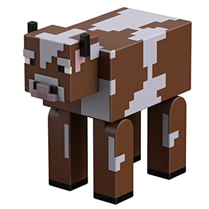 Boneco Minifigure Blocos De Montar Cow Flower Minecraft em