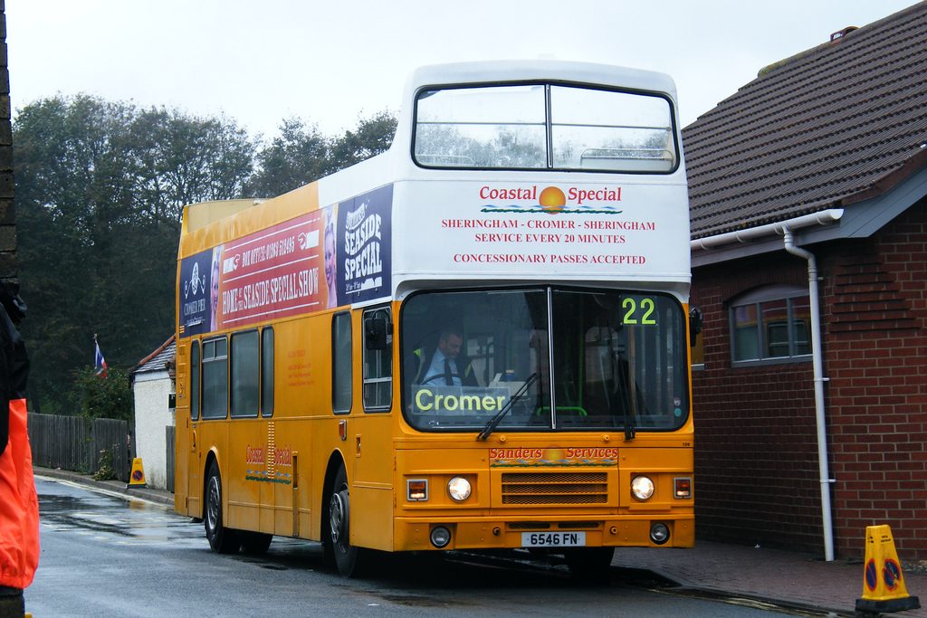 Norwich Bus Page Sanders Coaches Leyland Olympian leaves fleet....