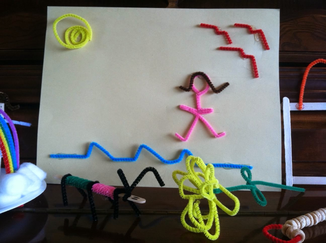 Rebecca's Round Up Pipe Cleaner and Popsicle Stick Art!