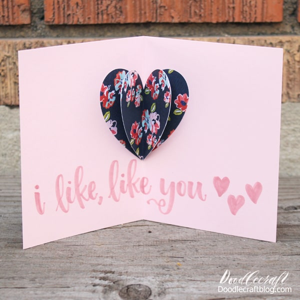diy pop up valentine card