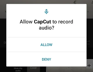 allow capcut to record audio