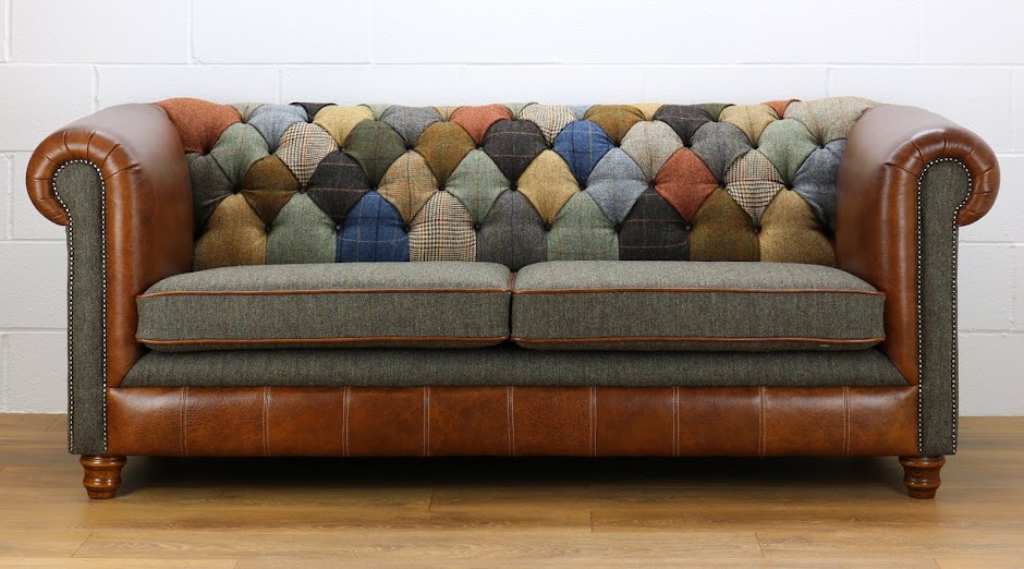 Divano Patchwork COOL BROWN Originale Inglese COLLINS & COOPER