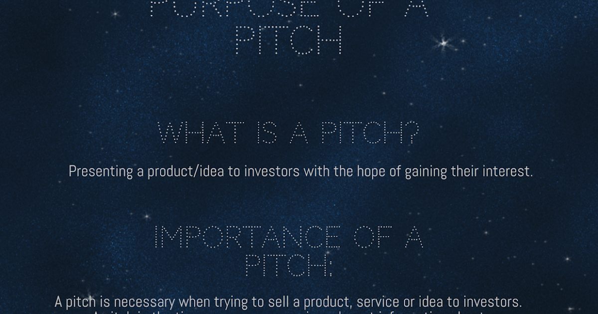 Infographic What Makes A Good Pitch