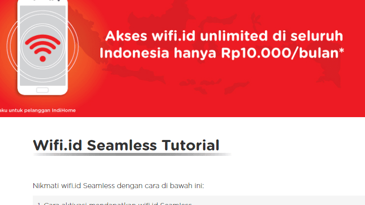 Cara Daftar Wifi Id Seamless Murah 10rb Bulan Terbaru Paket Internet