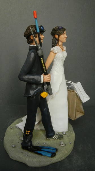 statuine torta nuziale matrimonio cake topper realistici orme magiche
