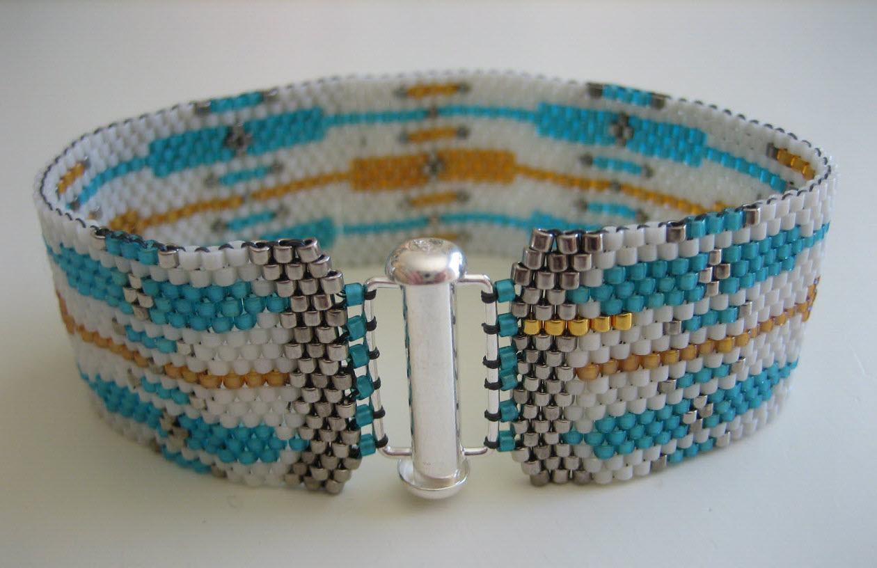 4 Corners Beadworks Finished Modern Lines FlatPeyote Bracelet