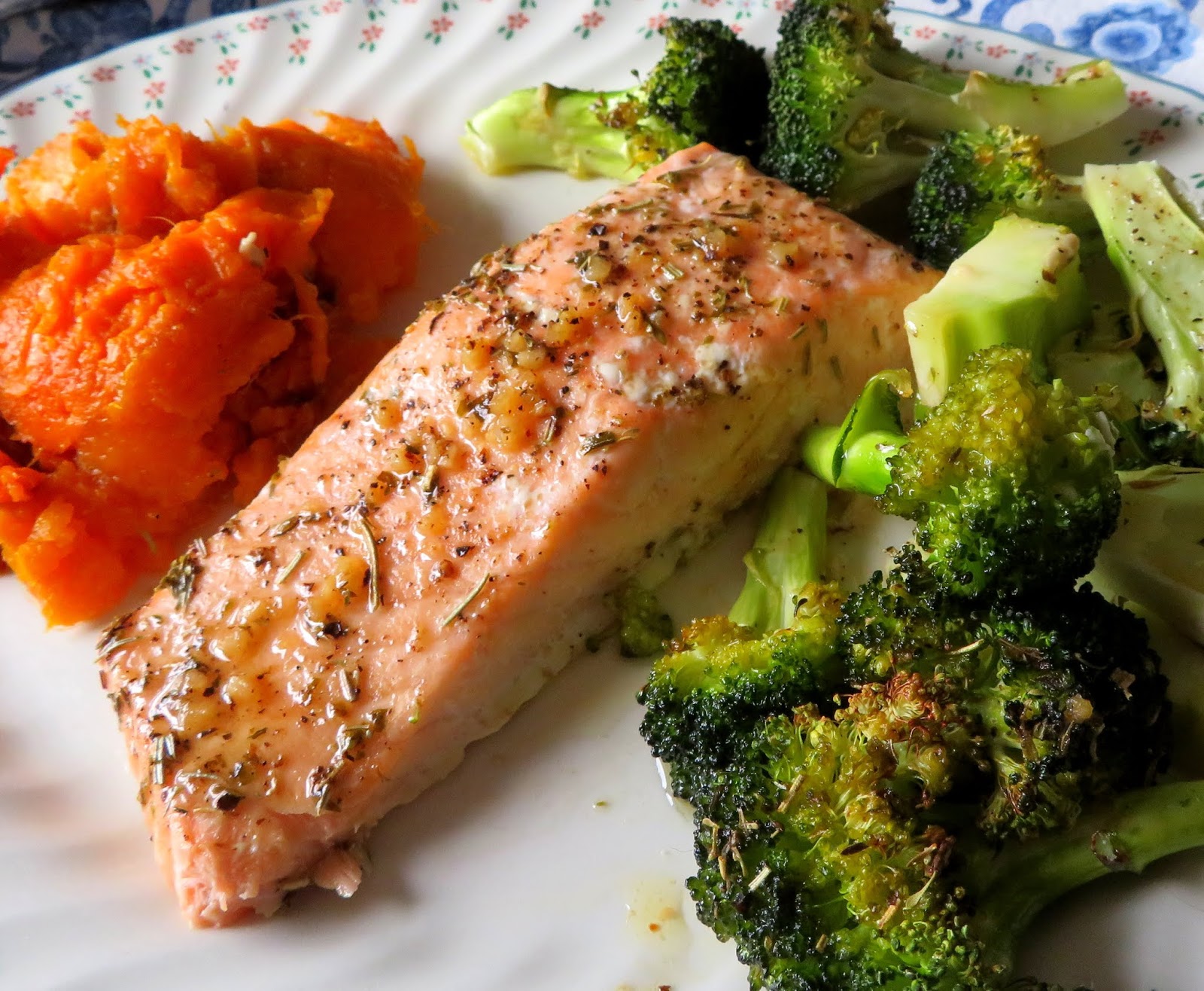 Garlic Butter Salmon & Broccoli for two The English Kitchen