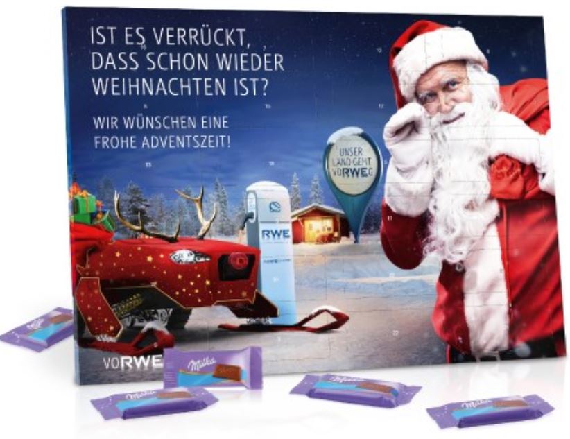 Marketingkomm Werbemittel Adventskalender Milka Schokoladen Kalender
