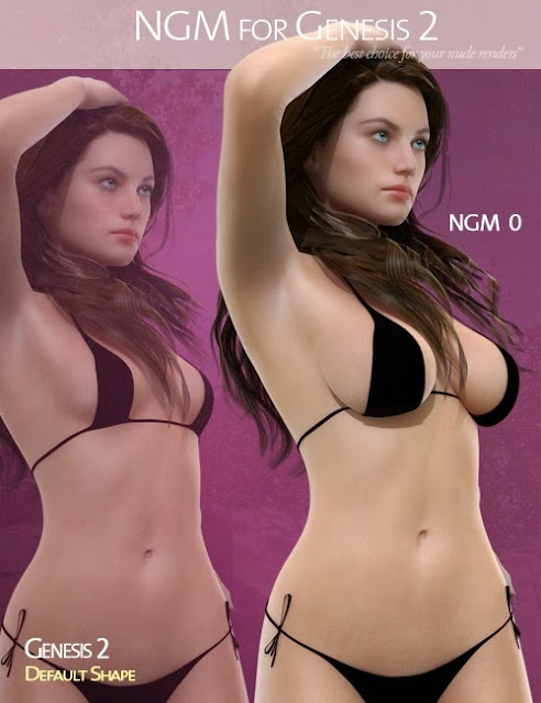 Natural gravity morphs para sa Genesis 2 Babae (s) - 3D Models Art Zone