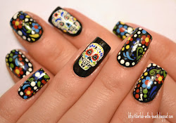 muertos los dia nail skull nails feliz sugar dead designs starfish beach halloween dia nailsmag pattern decoradas nailartgallery del skulls