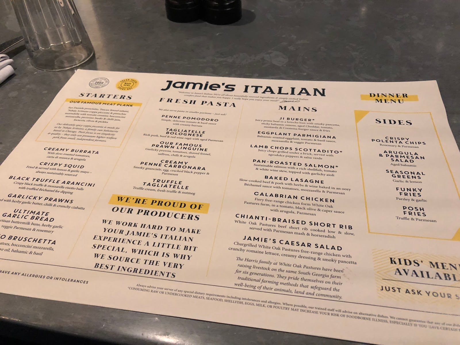 Jamie's Italian on Symphony of the Seas