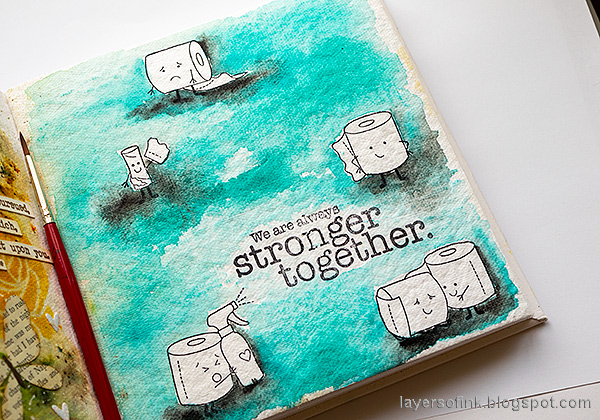 Layers of ink: Toilet paper journal page
