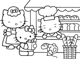Hello Kitty coloring page