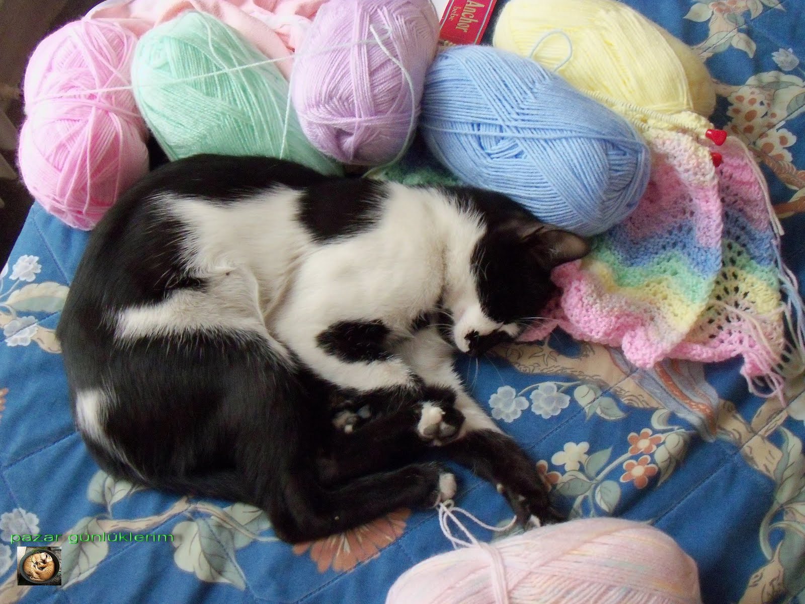 Yasemin�ce Pazar Günlüklerim Bebek Battaniyesi &quot;Gök