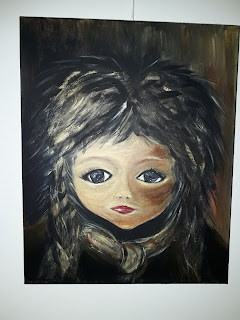 portret acryl meisje