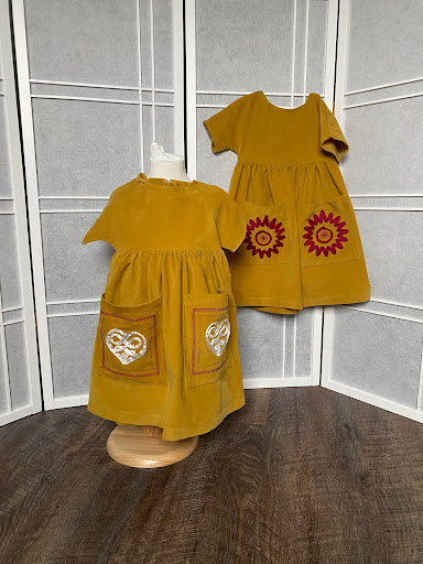 Simplicity 8304 and 9280 - Granddaughter Dresses with Ribbon Embroidery