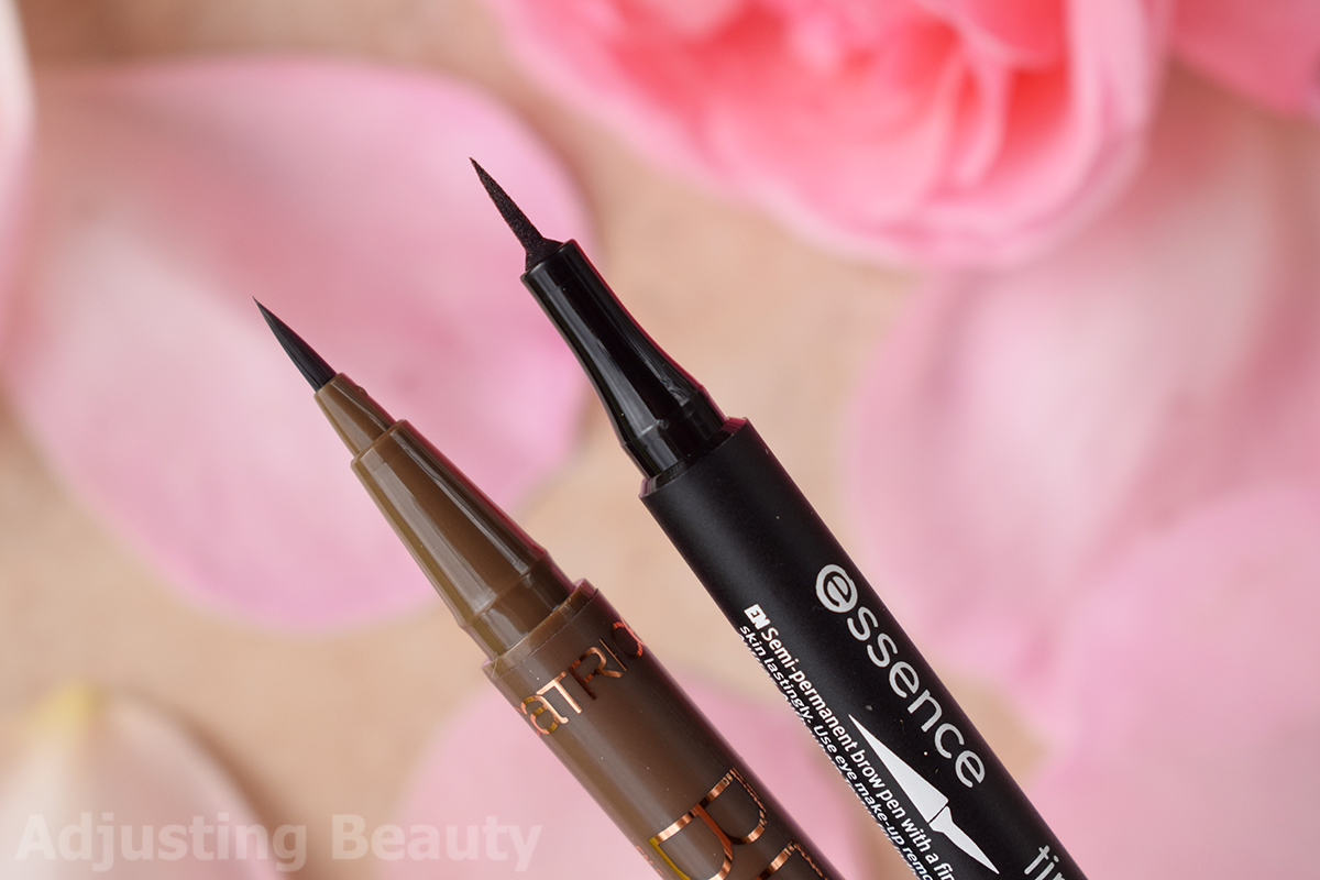 Review: Catrice Brow Definer Brush Pen (040 Ash Brown) vs. Essence Tiny Tip  Precise Brow Pen (02 medium brown) - Adjusting Beauty