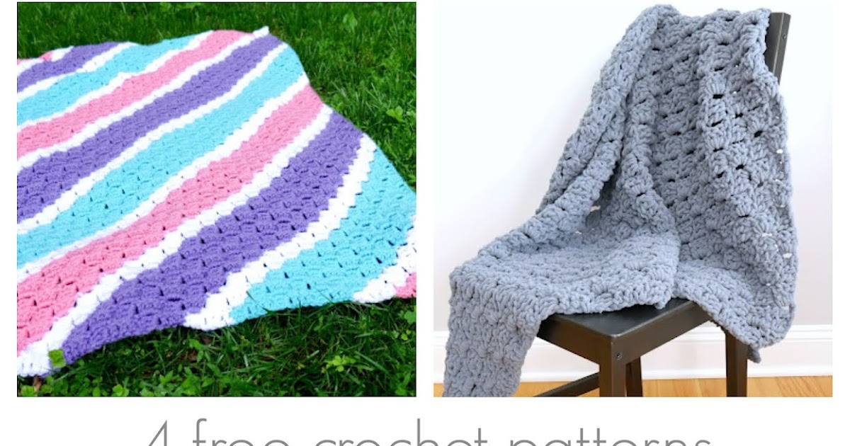 Fiber Flux Corner To Corner Blankets, 4 Free Crochet Patterns