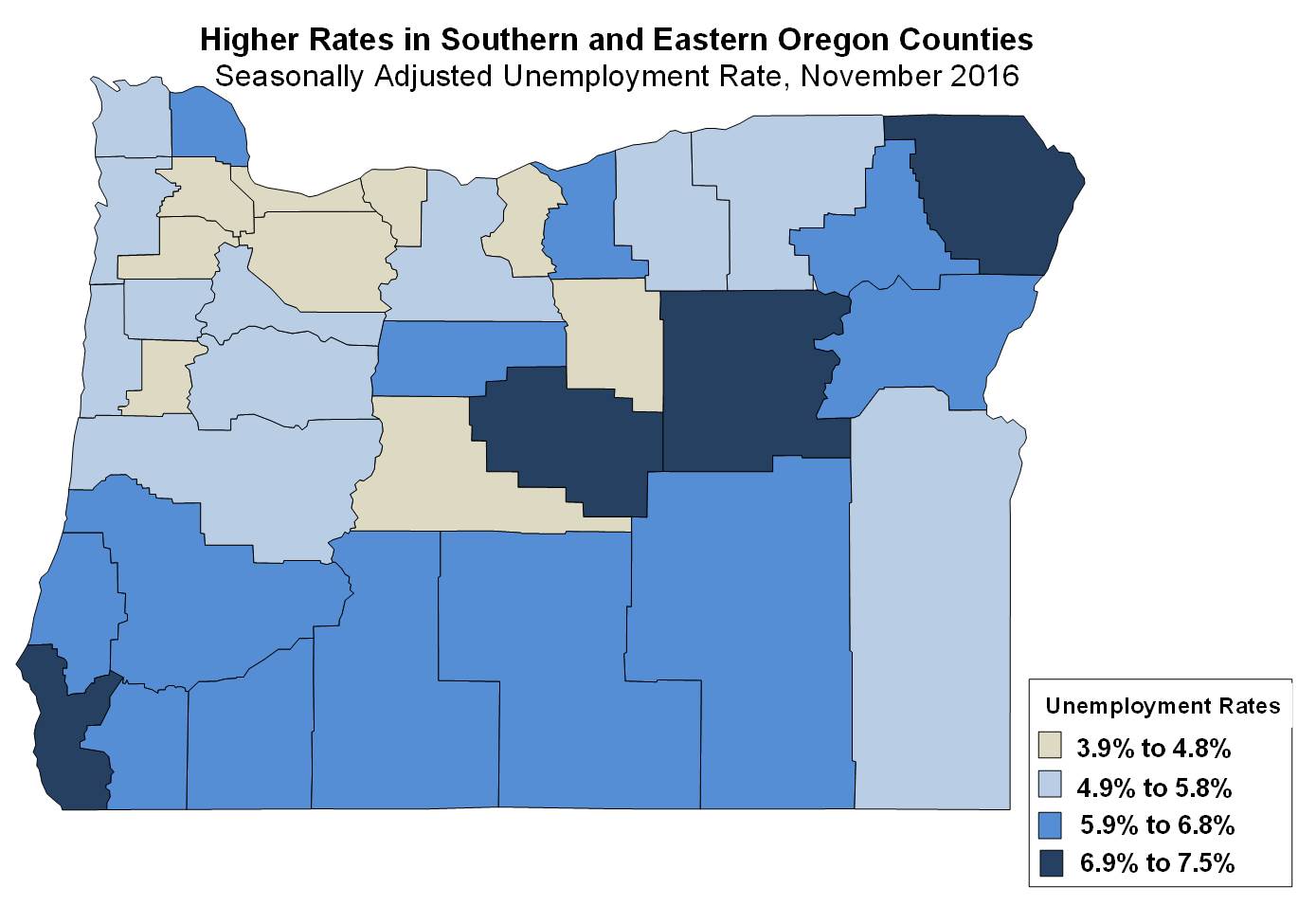 Oregon Workforce and Economic Information November Unemployment Rate