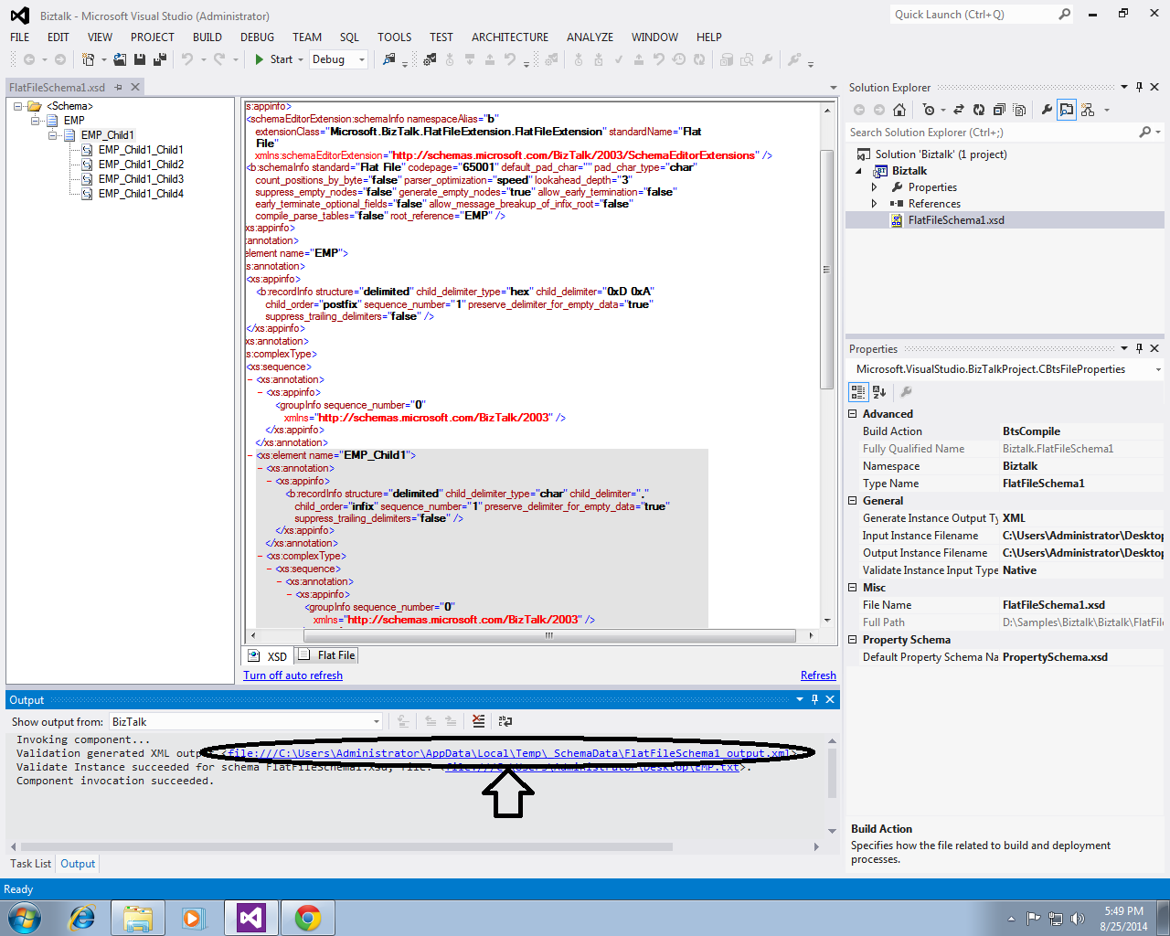 To Saurav Suman's Blog. Creating a flat file schema through a
