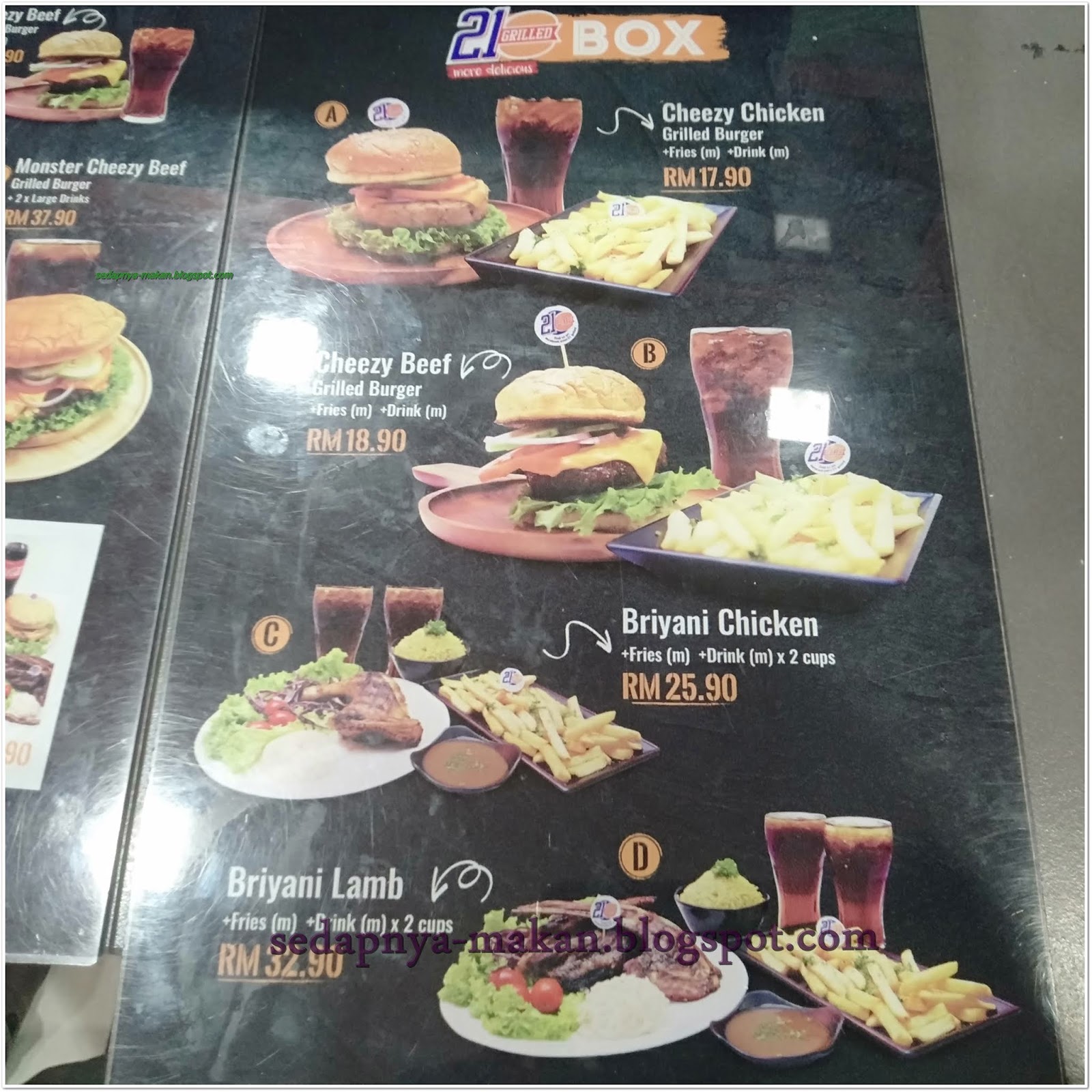 MaKaN JiKa SeDaP Makan burger di Restoran 21 Grilled, Taman Cempaka, Ipoh