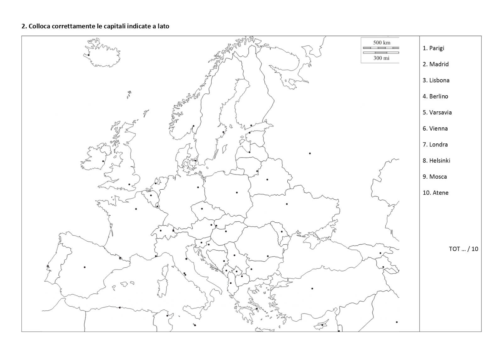 Geografia Europea Gioco Didattico Online