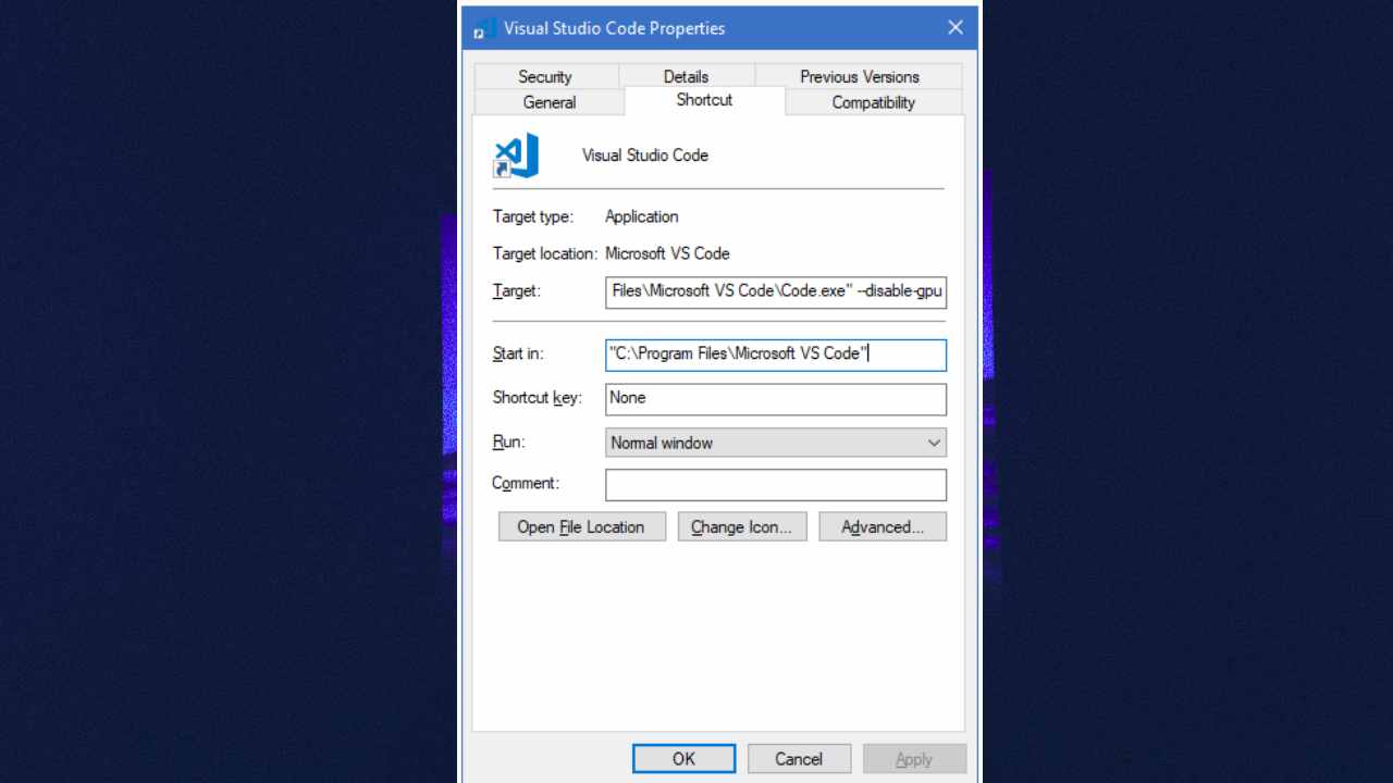 Visual Studio Code Black Screen Windows 7