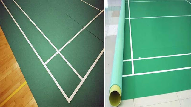 lining karpet lapangan badminton