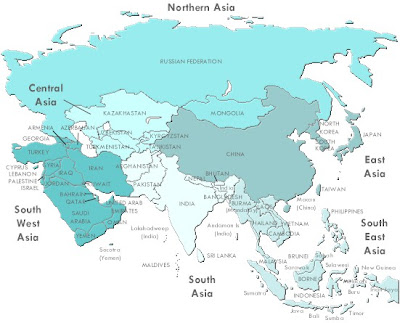 Map of Asia Region